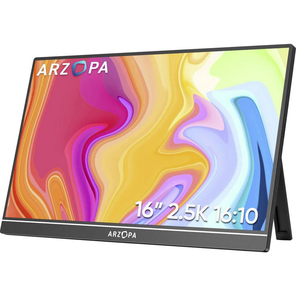 Arzopa Z1RC Draagbare monitor Energielabel A (A - G) 40.6 cm (16 inch) 2560 x 1600 Pixel 16:10 25 ms HDMI, USB-C (DP Alt Mode), USB-A IPS LCD