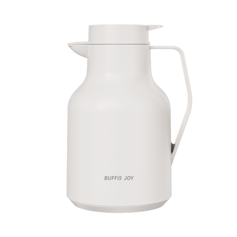 LIFEPAL BUFFI5 JOY thermokoker met slimme temperatuurweergave, 1,5 L, dubbelwandige rode glaswand, touchscreen, éénknops waterdispenser, 24-uurs warmtebehoud