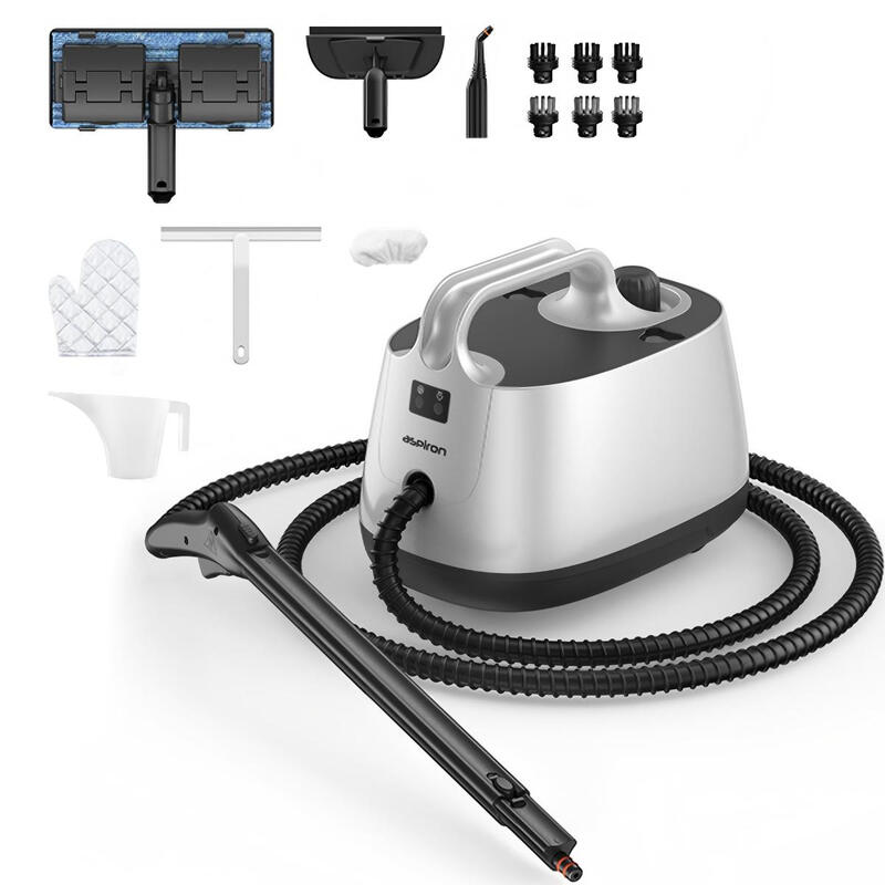 ASPIRON AS-CA019 Stoomreiniger 1500W – 4 Bar, 145°C, 1,5L, 21 Accessoires – Voor Vloeren, Badkamer, Keuken, Ramen, Bank, Tapijt & Auto