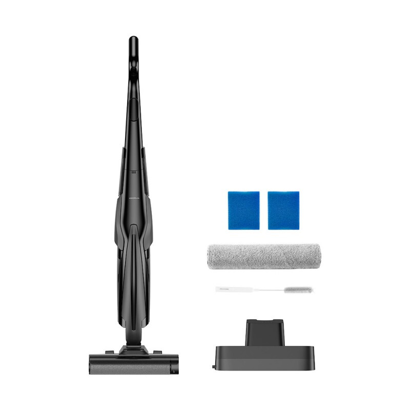 Deerma VX100 Ultra S nat- en droogstofzuiger, 70°C rollerwas + 100°C drogen, 22 kPa zuigkracht, 180° platliggende dweil, 120° flexibele stuurbaarheid & bereik, 50 min dweiltijd, ≤5…
