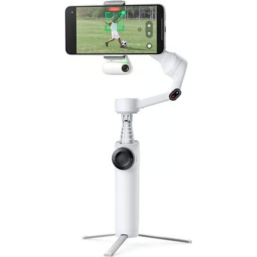 Insta360 Flow 2 AI Tracker Bundle - Summit White - Spotlight - Gebarenbesturing