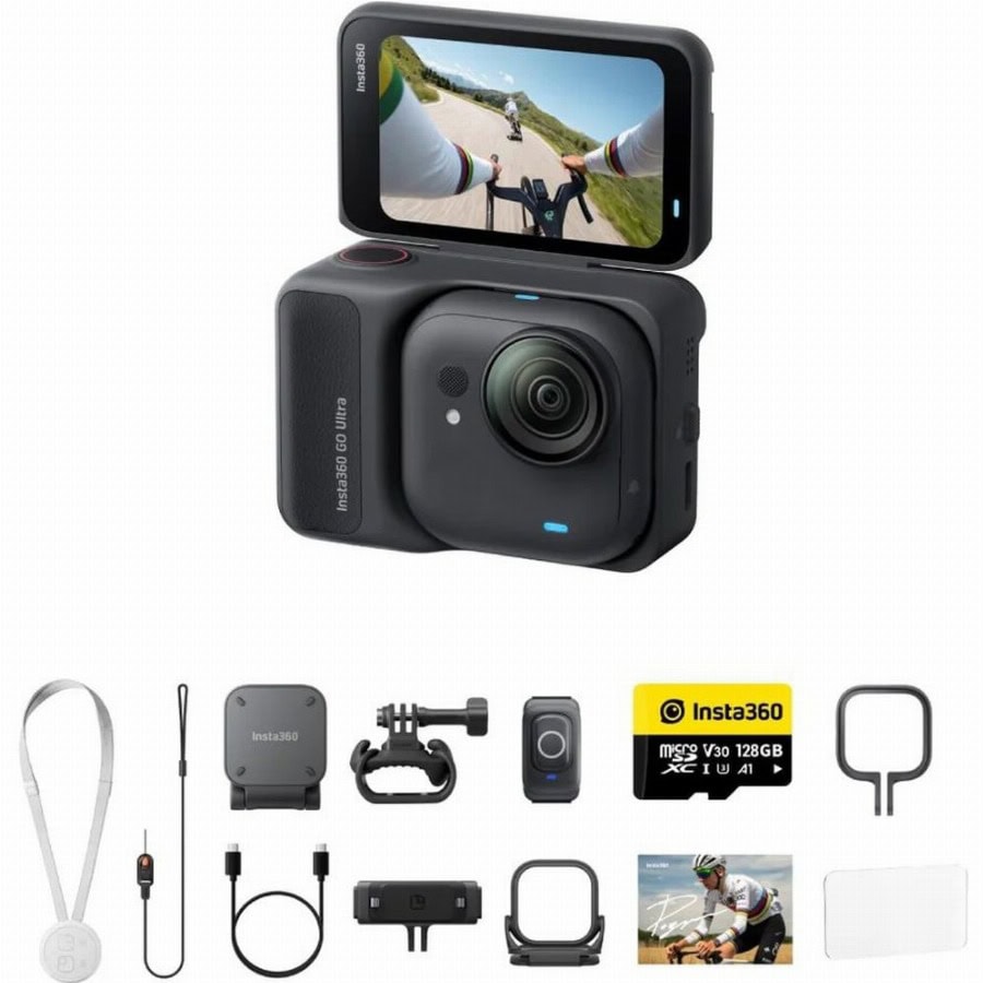 Insta360 GO Ultra Premium Cycling Bundle Zwart