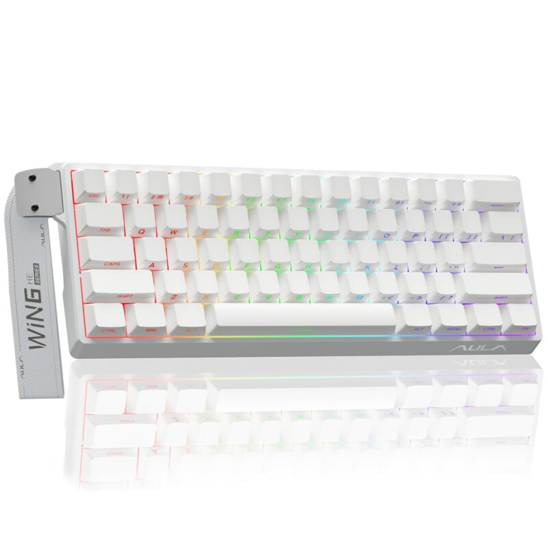AULA WIN60HE 60% Bedraad Gaming Toetsenbord, Hall Effect Magnetische Switch Rapid Trigger, 8K Polling Rate Mechanisch Toetsenbord, 0,01 mm Instelbare Activering, RGB Compact Toetse…
