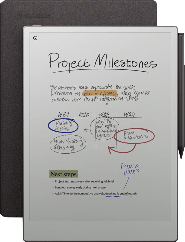 reMarkable Paper Pro met Book Case Basalt