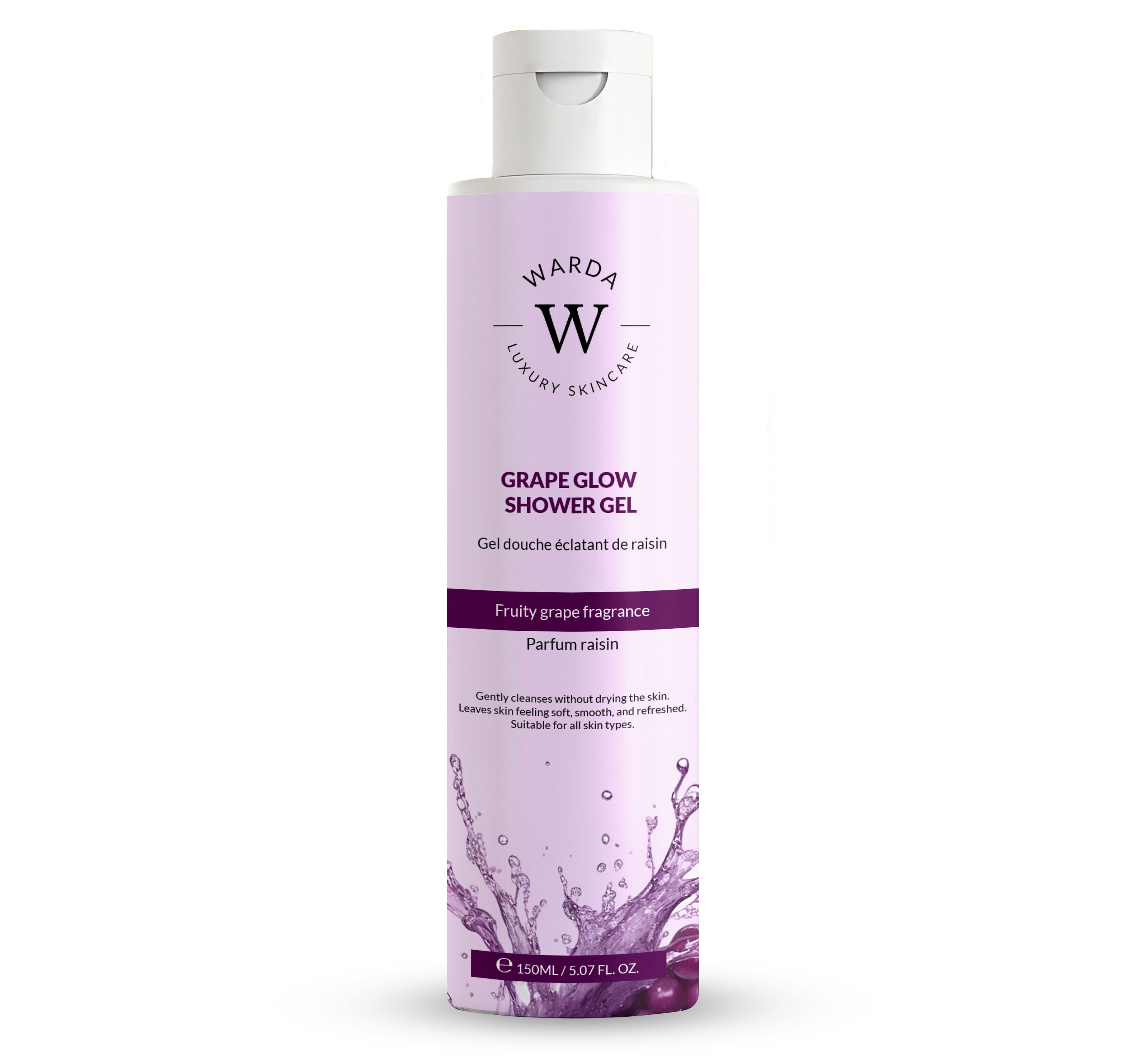 Warda Luxury Skincare Grape Glow Douchegel 150ml 150