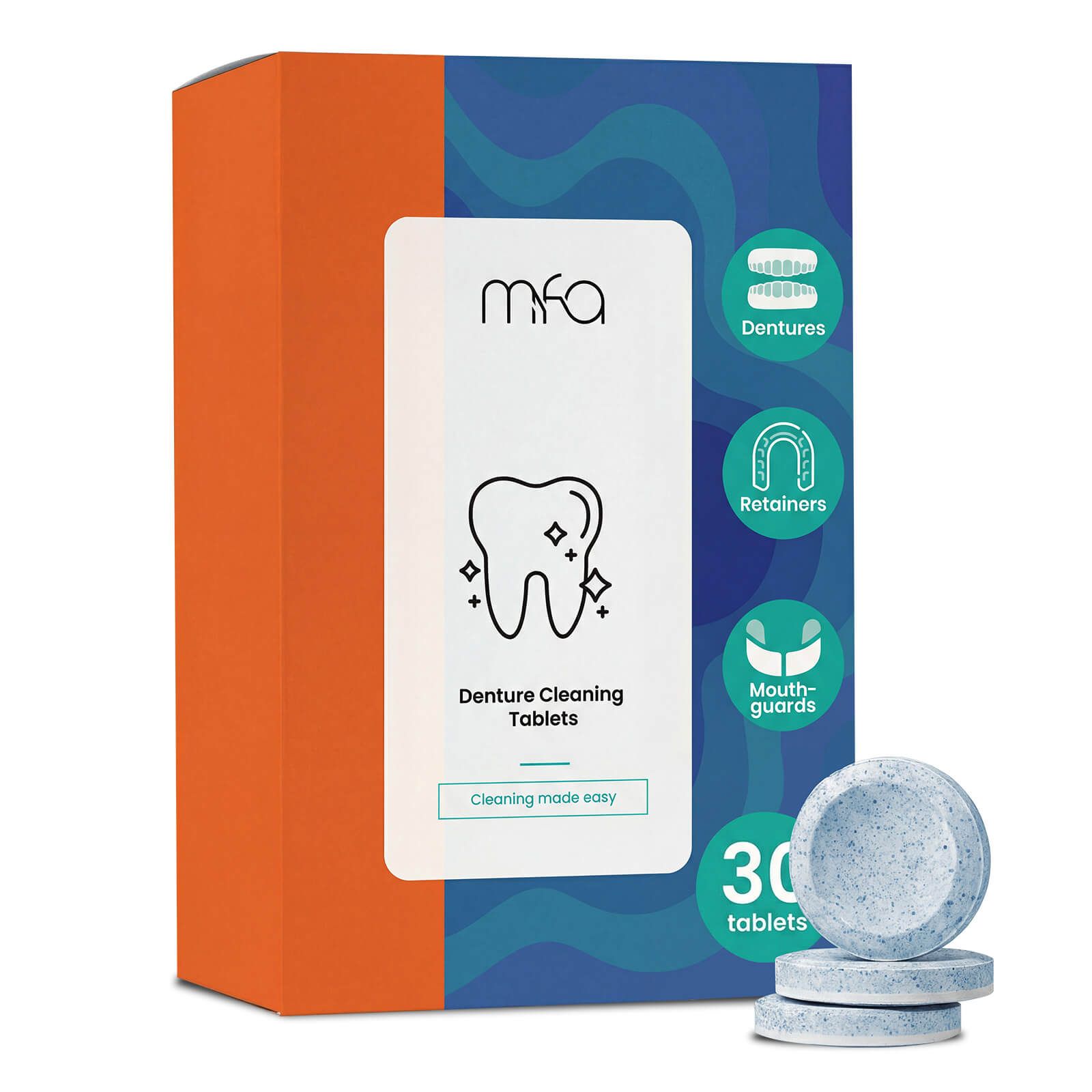 mfa® Reinigingstabletten voor kunstgebitten, retainers & aligners 1