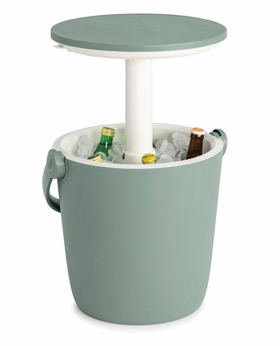 Keter Gobar Bijzet Tuintafel – 38x38x37,5cm – Vintage Groen