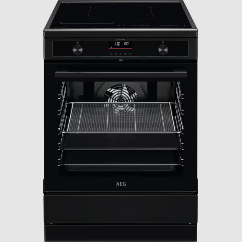 AEG CIB6499APB vrijstaand fornuis met inductiekookplaat / Hob²Hood / pyrolyse – zelfreiniging / 60 cm
