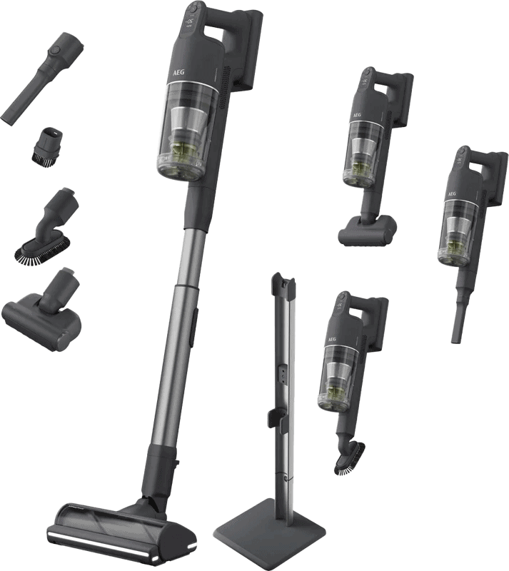 AEG AP91AB21DG Animal 9000 – Steelstofzuiger draadloos met 4 opzetstukken – Voor huisdieren – Lange accuduur tot 90 min – 360° LED-verlichting – Krachtig – Sterke zuigkracht – Vacu…