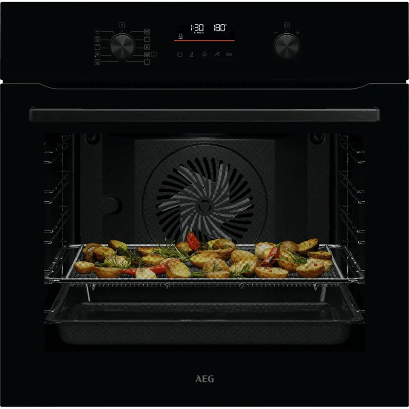 AEG 6000 SenseCook - Heteluchtoven met pyrolyse, Zwart OS6P50WAK