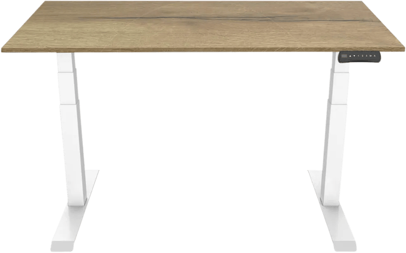 Euroseats Elektrisch Zit Sta Bureau 120 x 80 Wit/Eiken