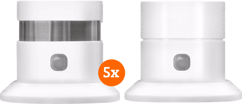 KlikAanKlikUit ZSDR-850 Rookmelder (3 jaar) 5-pack + Koolmonoxidemelder