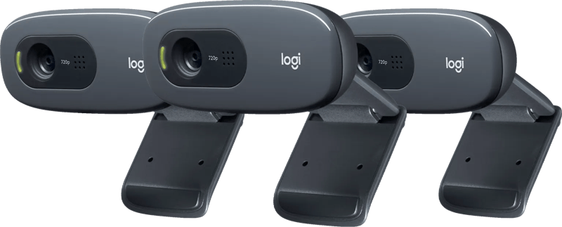 Logitech C270 HD-Webcam Triple Pack
