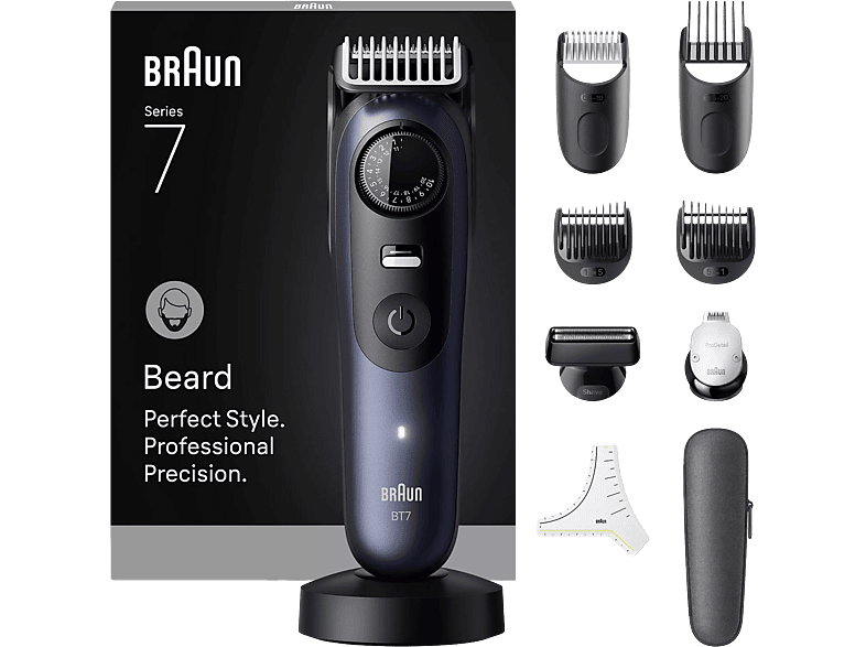 Braun Baardtrimmer Series 7 BT7540 +10 Stylingtools – ProBlade – 40 Lengtes – Blauw