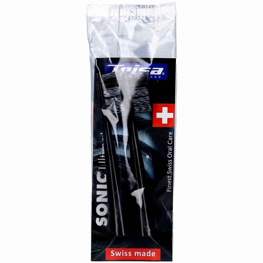 Trisa Sonic Ultimate vervangende opzetborstels x2, Swiss Made 1 Tandenborstel