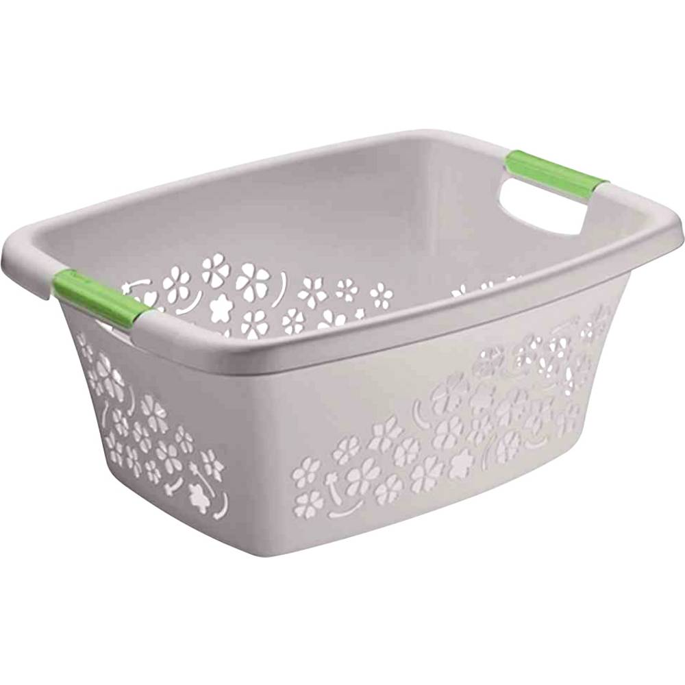 Rotho B-PO 125KA-FS Wasmand „Flowers” 50 L grijs 65,1 x 48,6 x 26,2 cm.