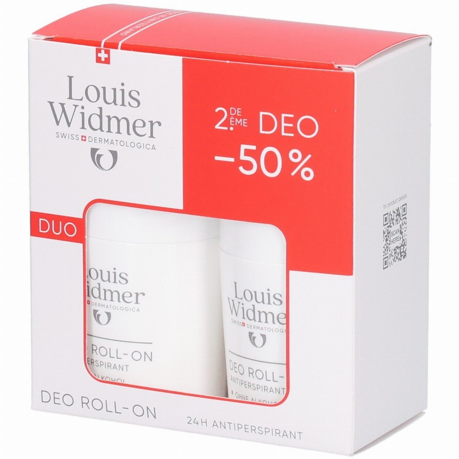 Louis Widmer Deo Roll-On Antiperspirant Licht Geparfumeerd 2x50 Roll-on