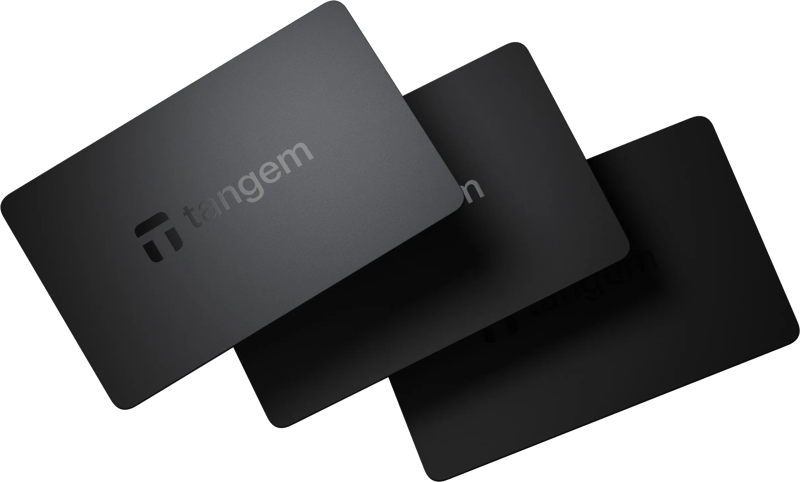 Tangem Wallet 2.0 – Secure Crypto Cold Wallet – 3 Card Set Classic Black