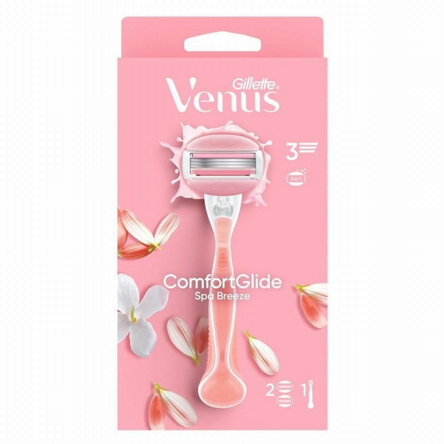 Gillette Venus ComfortGlide Spa Breeze scheermes + 2 navullingen 1 Apparaat