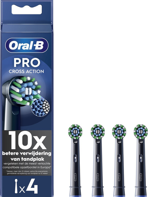 Oral-B Pro Cross Action Zwart (4 stuks)