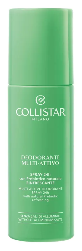 Collistar Multi-Active Deodorant Spray 24H With Natural Prebiotic Refreshing, Without Aluminium Salts 100 Doseerspray