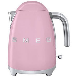 SMEG KLF03PKEU Waterkoker – 1,7 Liter – 2400W – RVS Kalkfilter – 360° Draaivoet – Soft Opening – Automatische Uitschakeling – ’50s Style – Roze