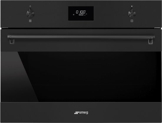 SMEG SO4301M1N Combi Oven Inbouw - 45 cm - 40 Liter - Magnetronfunctie - Galileo Technologie - Hetelucht - Grill - AirFry - Ever Clean Emaille - Classici Mat Zwart