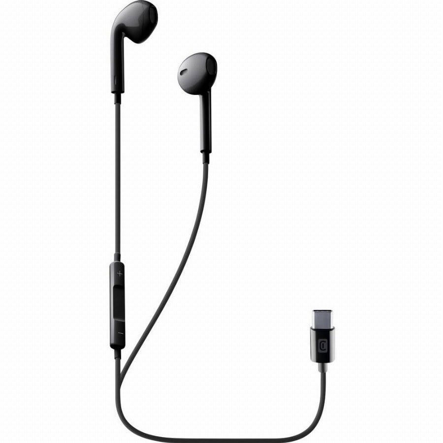 Cellularline In Ear headset Kabel Stereo Zwart Ruisonderdrukking (microfoon) Volumeregeling Mobiele telefoon