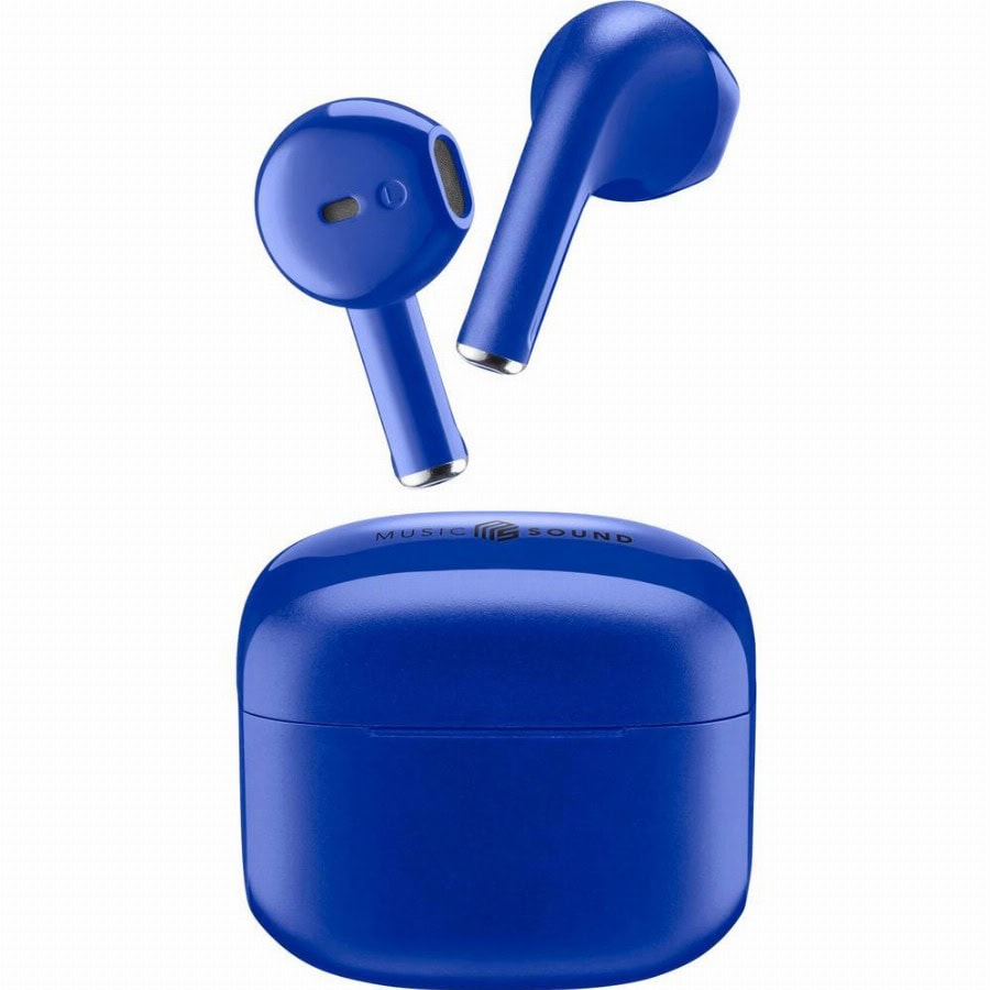 Cellularline In Ear headset Bluetooth, Draadloos Blauw Oplaadbox Mobiele telefoon