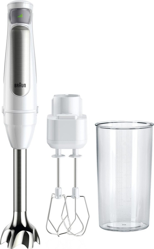 Braun MultiQuick 7 MQ7005WH – Staafmixer – Inclusief Garde- Traploze Easy SmartSpeed bediening – SplashControl antispatvoet – Wit – 1000 W