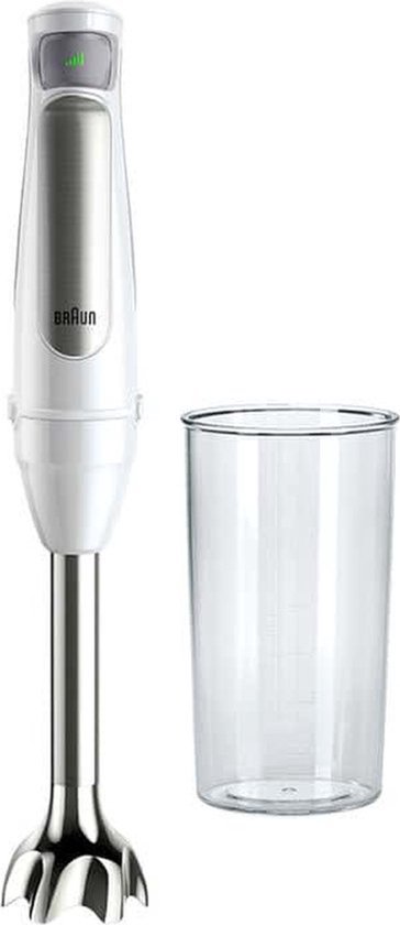 Braun MultiQuick 7 MQ7000WH – Staafmixer - Traploze Easy SmartSpeed bediening - Antispatvoet - Inclusief maatbeker 600 ml - Wit - 1000 W