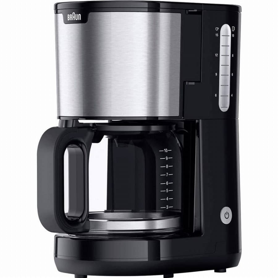 Braun KF 1500 BK Koffiezetapparaat Zwart, RVS Capaciteit koppen: 10 Glazen kan
