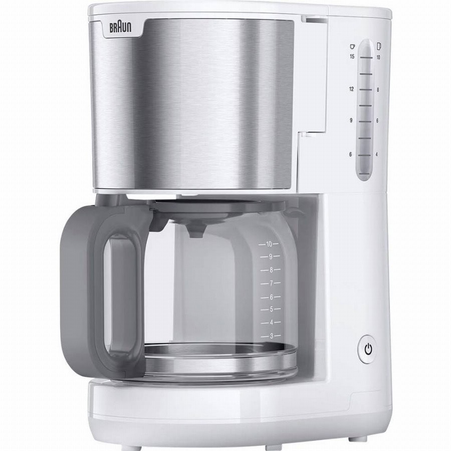 Braun KF 1500 WH Koffiezetapparaat Wit Capaciteit koppen: 10