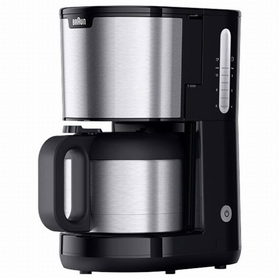 Braun KF 1505 BK Koffiezetapparaat RVS, Zwart Capaciteit koppen: 9 Met filterkoffie-functie