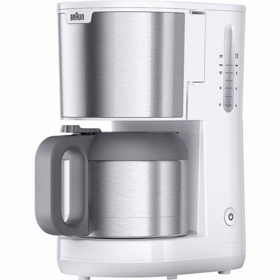 Braun KF 1505 WH Koffiezetapparaat RVS, Wit Met thermoskan