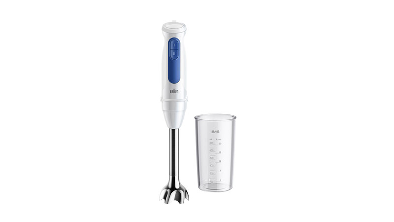 Braun MultiQuick 3 MQ30.001M – Staafmixer – Eenvoudige bediening – 2 snelheden – RVS Staafmixervoet en 600 ml beker – Wit – 900 W