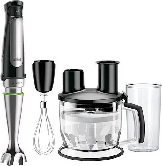 Braun MQ7075X Multiquick 7 Staafmixer Set Zwart/RVS