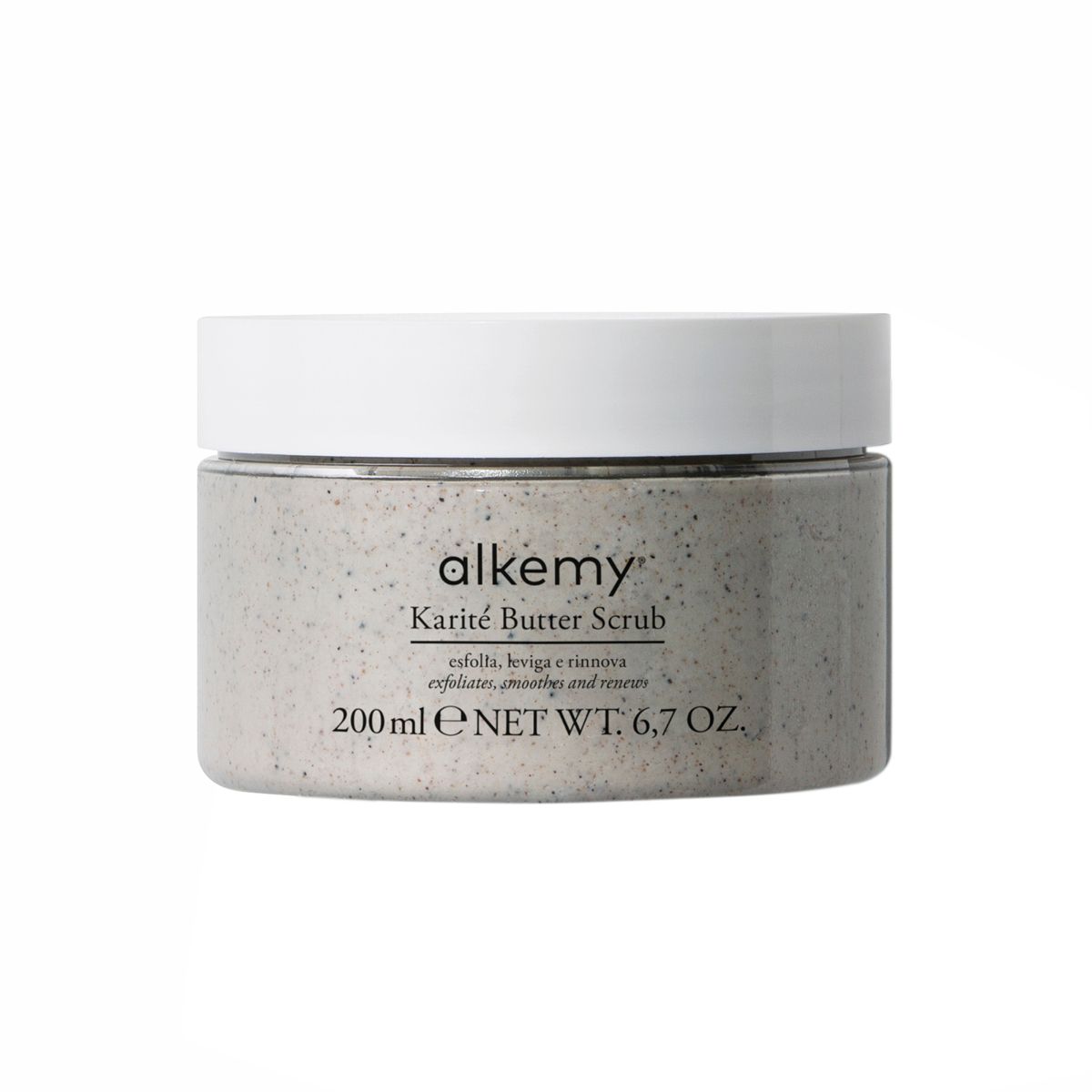 Alkemy Bodyscrub met Sheaboter, Voedende Exfoliant voor een Gladde en Stralende Huid 200