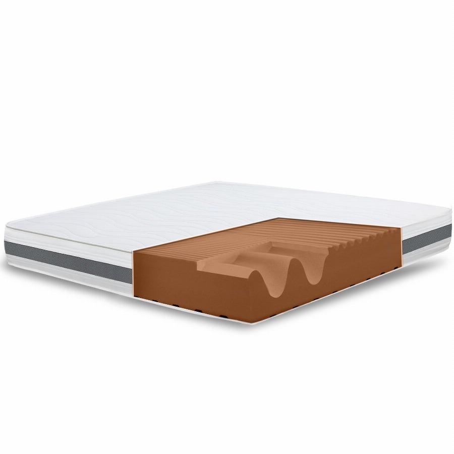 The White Stone Matras 165×195 cm Antibacterieel Schuim | Hoogte 25 3D Air Hypoallergeen Hoes