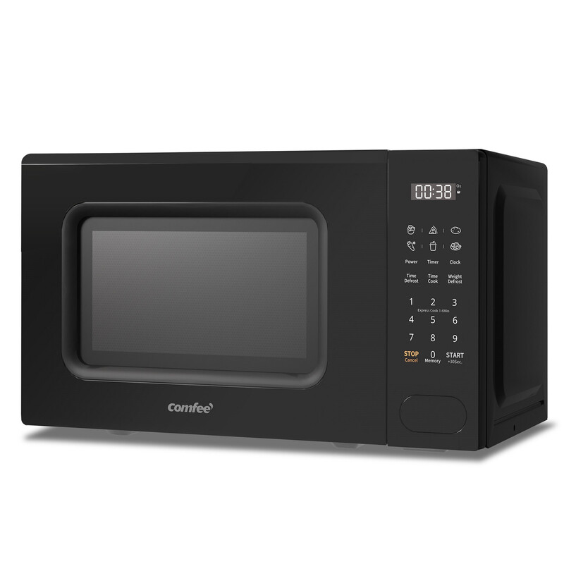 Comfee’ CM-E202CC(BK) digitale magnetron, 700 W, 20 liter, 6 vooraf ingestelde menu’s, Express Cook, 11 vermogensniveaus, ontdooifunctie, geheugenfunctie – Zwart
