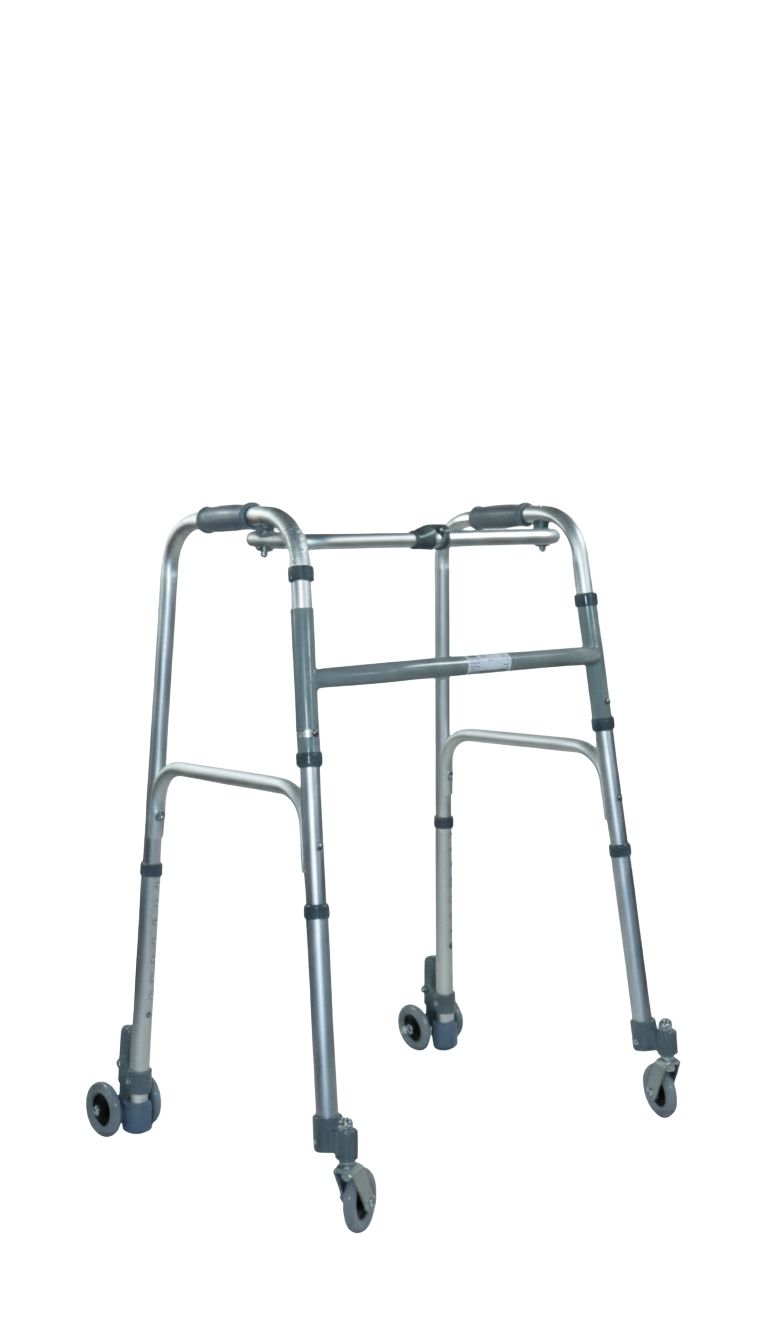 Ausilium Opvouwbare Rollator met 4 Wielen van Aluminium - Dubbele Achterwielen en Zwenkende Voorwiel 1
