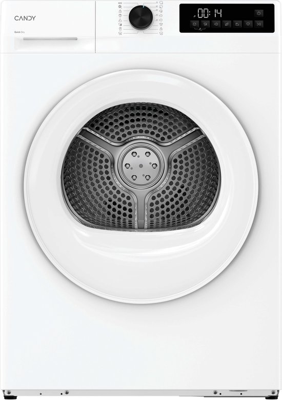 Candy GDL 8N2B-S, Warmtepomp, 8kg , GlasDoor, Eco Wit, XL deur opening - Condensbak