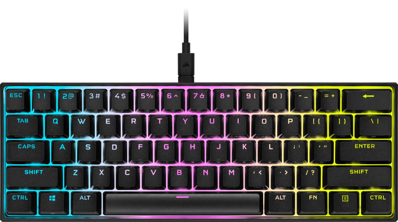 Corsair K65 RGB Mini Mechanisch Gaming Toetsenbord Cherry MX Red Azerty