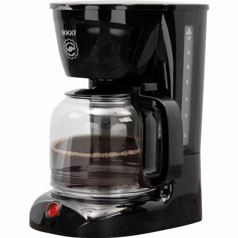 SOGO Human Technology Drip 15 Koffiezetapparaat Zwart Capaciteit koppen: 15 Glazen kan, Warmhoudfunctie