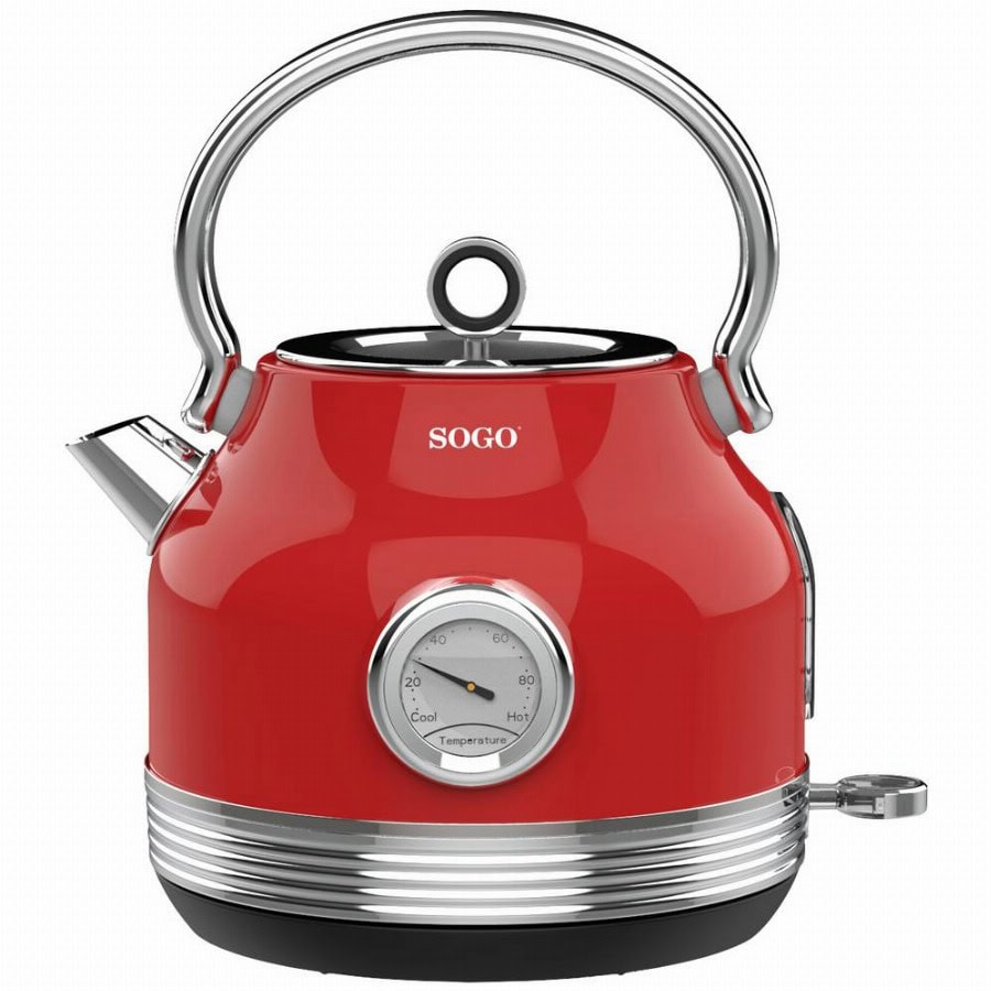 SOGO Human Technology Waterkoker Snoerloos, Oververhittingsbeveiliging, CoolTouch-behuizing Aantal/Volume: 1.8 l Rood (metallic)