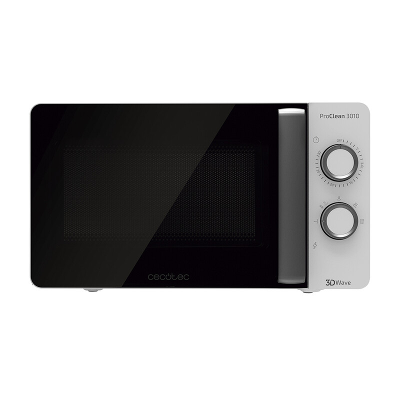 Cecotec Tafelmodel magnetron, 20 L capaciteit, 700 W, 6 vermogensstanden met 3D Wave-verwarmingstechnologie, Ready2Clean eenvoudige reinigingscoating, elegant zwart