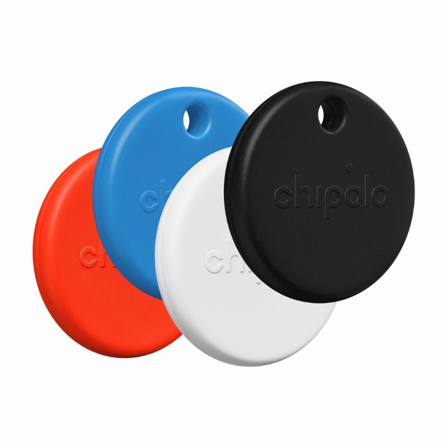 Chipolo POP 4-Pack Zwart, Wit, Rood, Blauw