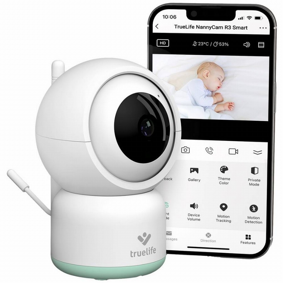 truelife TrueLife NannyCam R3 Smart Videobabyfoon WiFi 2.4 GHz