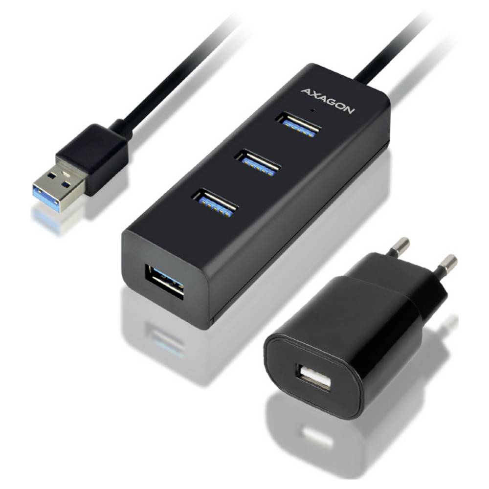 AXAGON HUE-S2BP USB-hub 4 poorten USB-A, Micro-USB USB 3.2 Gen1 5 GBit/s