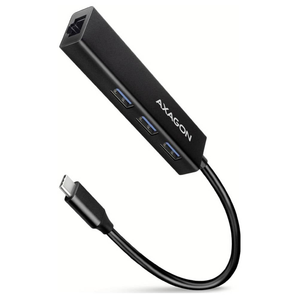 AXAGON HMC-GL3A USB-hub 4 poorten USB-A, RJ45 5 GBit/s